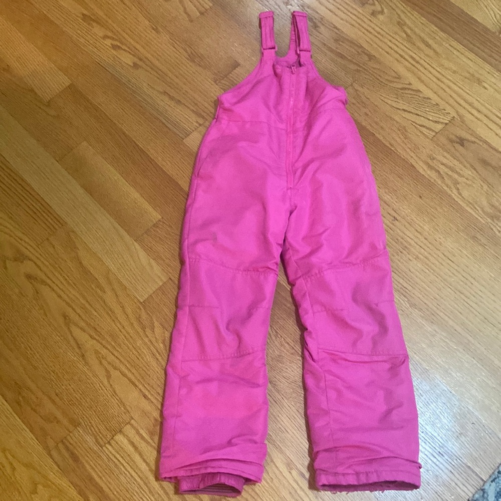 Pink snow pants
